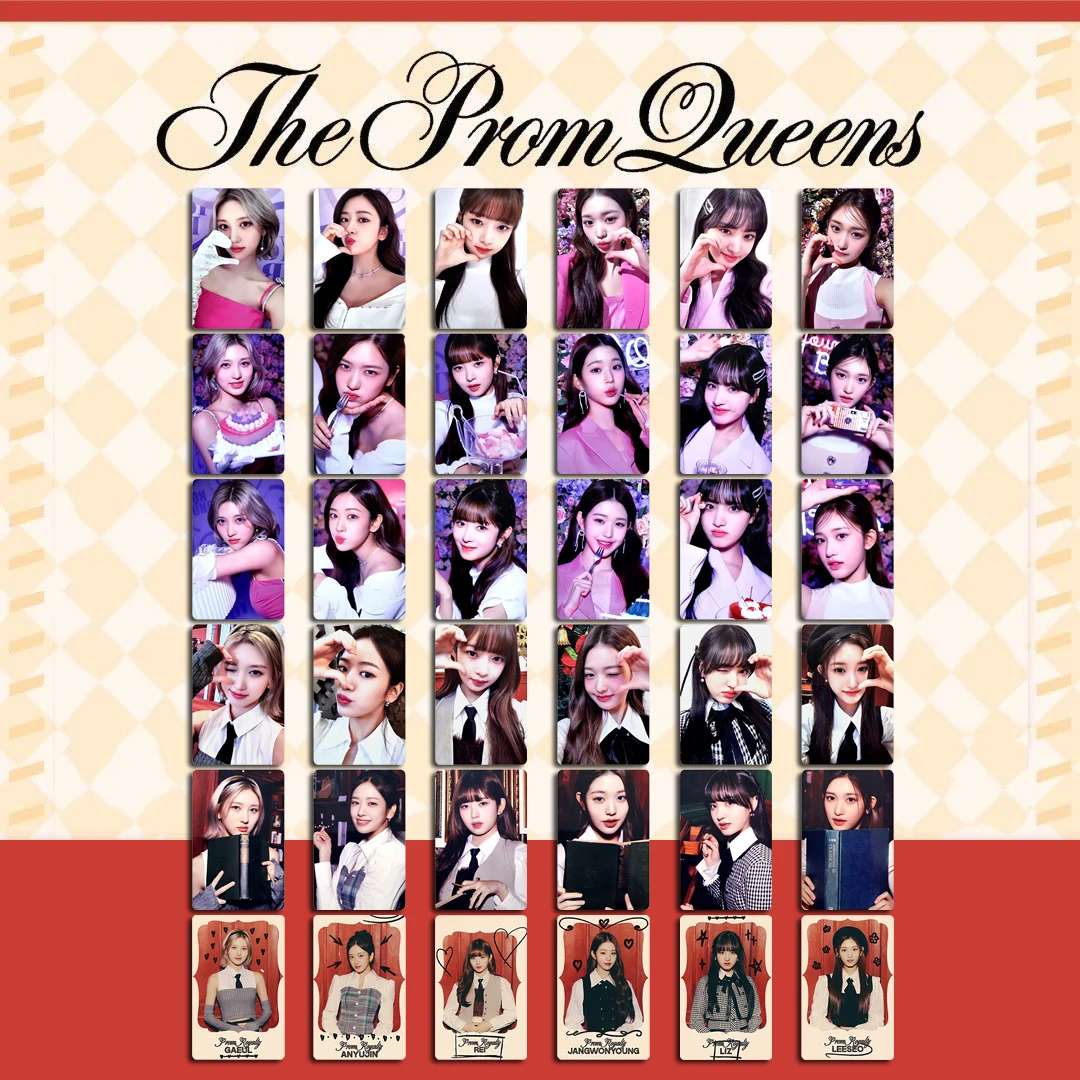 Kpop Group Fu Series 1VE First Fan Concert The Prom Queens Collection Card New Album Photo Printing Card Set