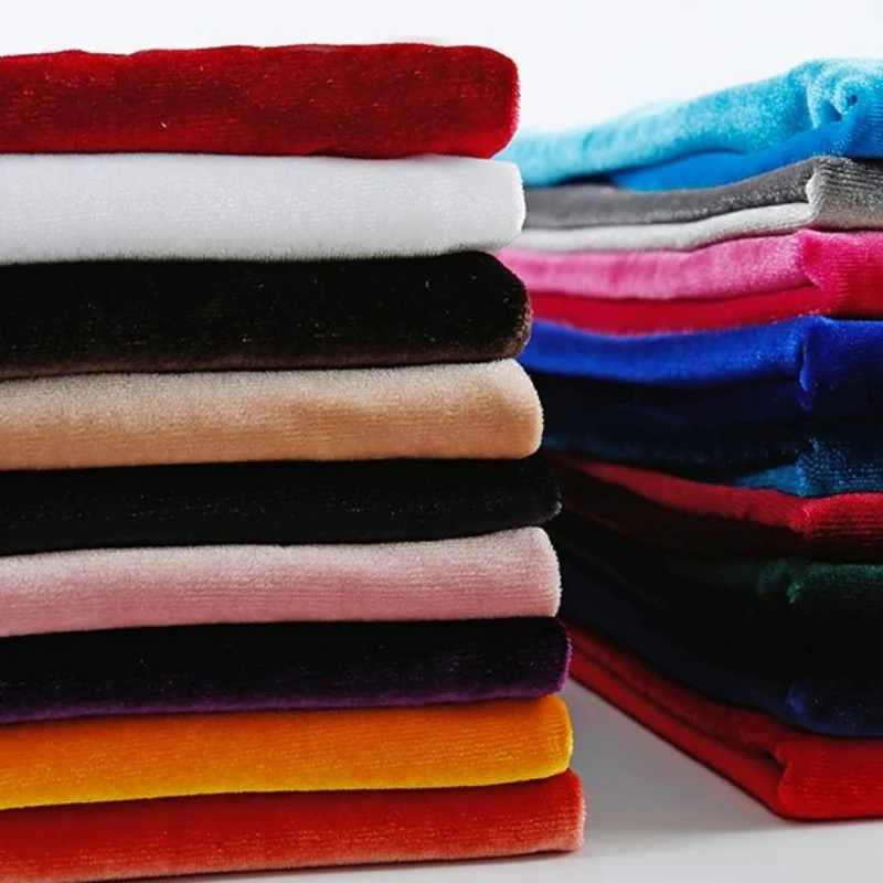 Short Plush Velvet Fabric, Four-way Stretch,Korean Velvet,Soft & Smooth Material for Sewing, for Clothing, Home Decoration DIY