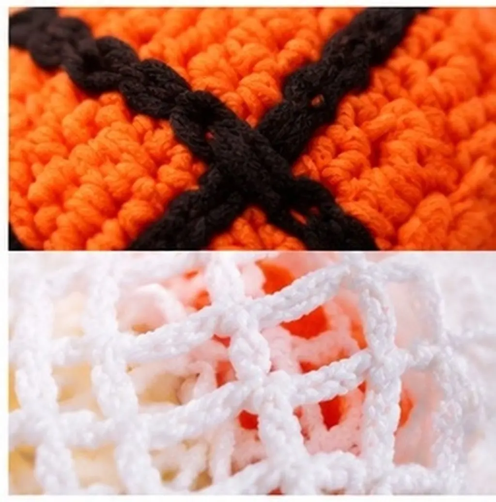 Newborn Basketball Outfit Photography Prop Set – Knitted Hat & Crochet Wrap for Babies 0-6 Months, Breathable & Soft