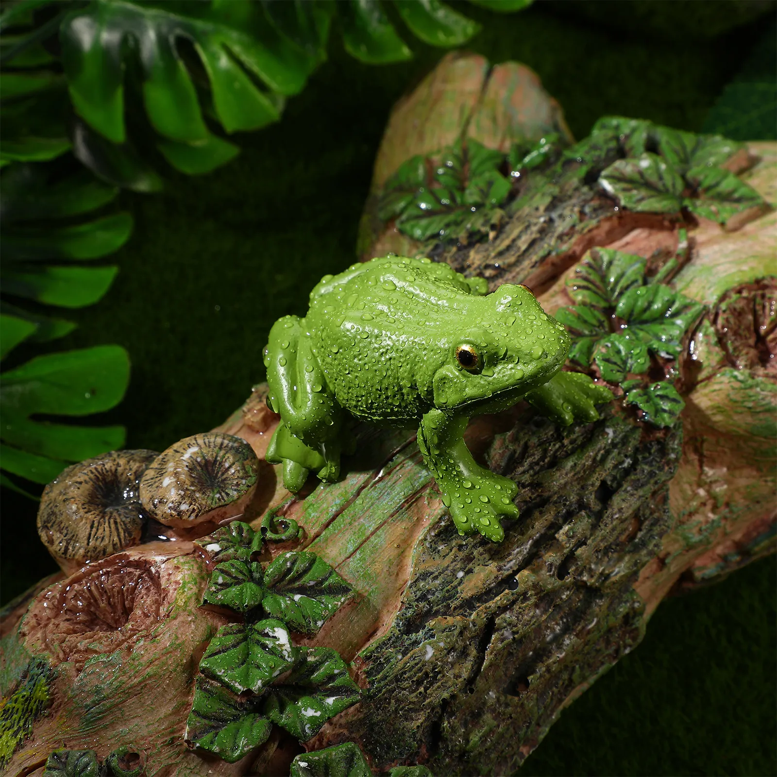 Lifelike Plastic Frog Ornament Sturdy Smooth Surface Safe for Children Educational Tool Room Decor Garden Statue Miniature