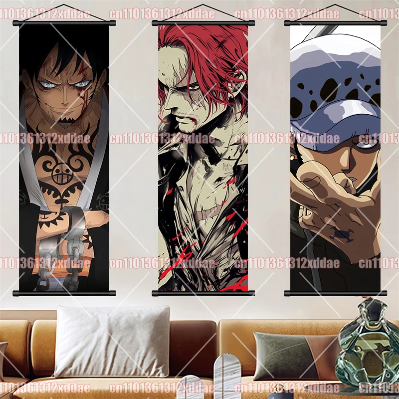 Póster Decorativo de Anime One Piece con Luffy, Zoro, Sanji, Chopper, Trafalgar D. Water Law, Regalo para Amigos y Compañeros de Clase