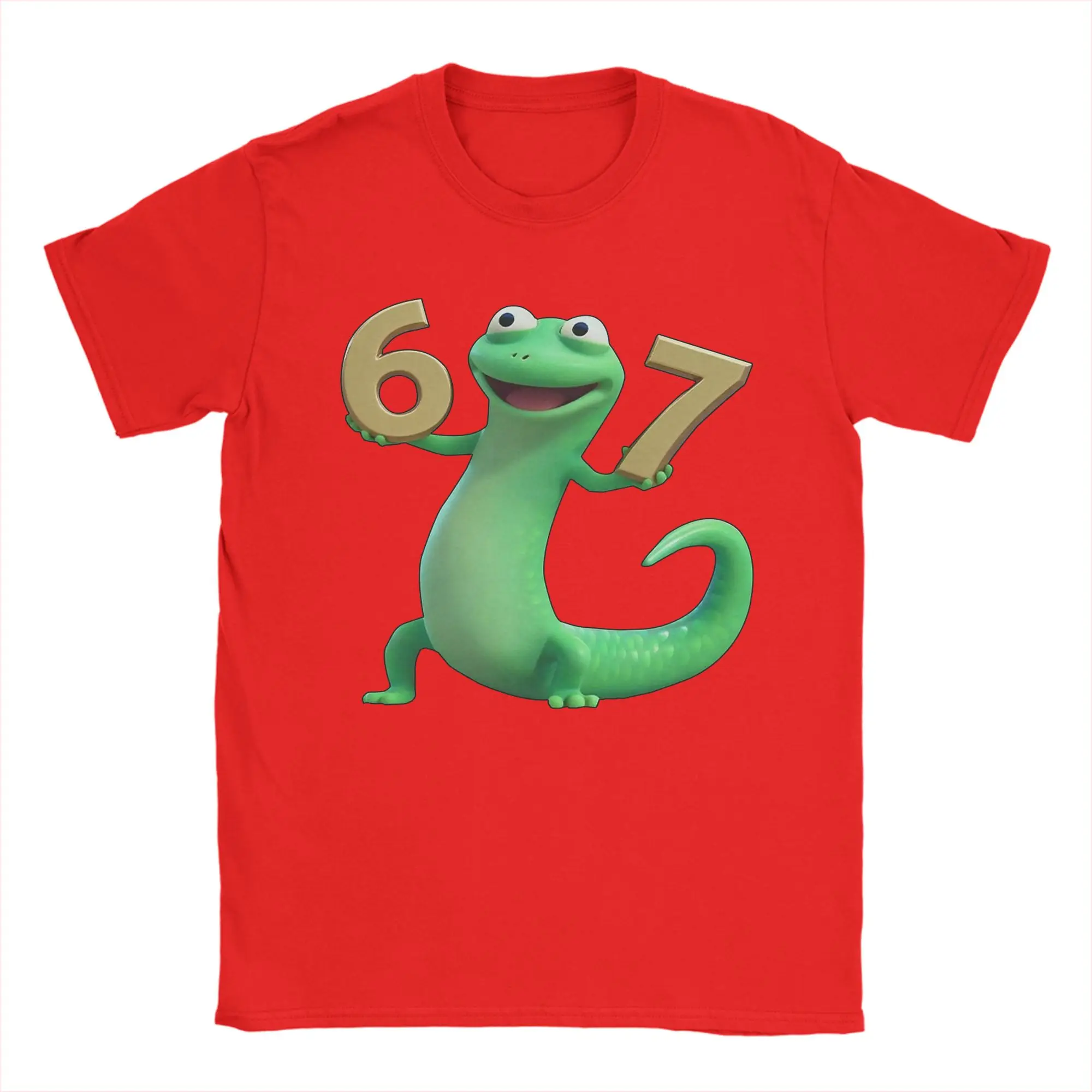 67 Six Seven Tom The Lizard Hoppers T Shirt for Women Novelty T-Shirt Round Collar Tees Short Sleeve Tops Casual Y2k Clothes