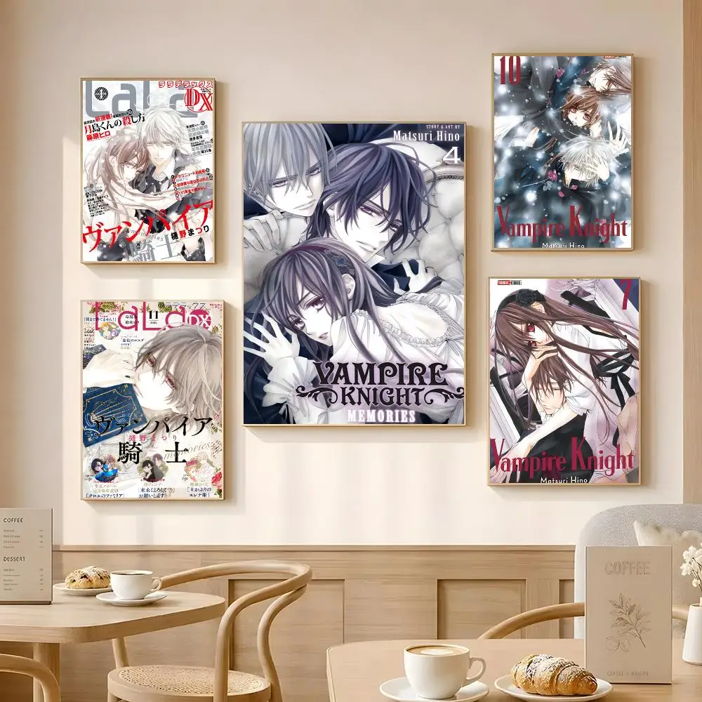 Anime Vampire Knight Poster Poster Self-adhesive Art Waterproof Paper Sticker Coffee House Bar Room Wall Decor