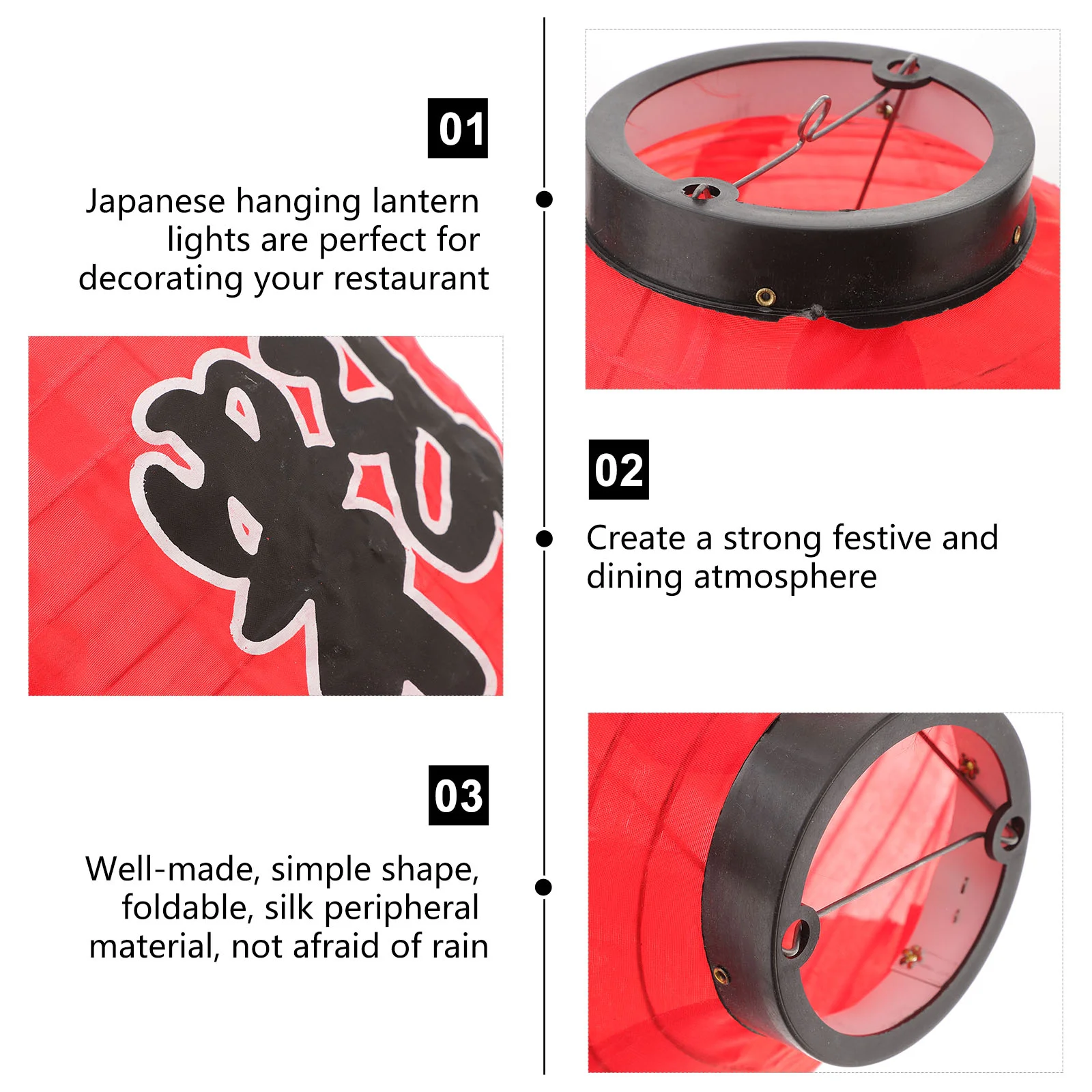 Lanterne Oden pour la décoration extérieure japonaise, lanternes de confection de sushis, décorations de cuisine, fête, 4 pièces