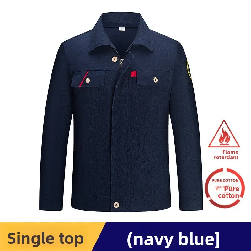 Pure cotton flame retardant overalls set wear-resistant thickened welder anti-scalding and fireproof flower tooling