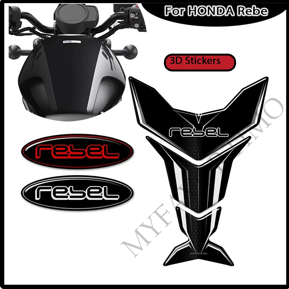 

Для HONDA Rebel 300 Rebel 500 CMX300 CMX500 мотоциклетная накладка на бак, комплект для газа, мазута, защитные наклейки для коленного шлема 2015-2020