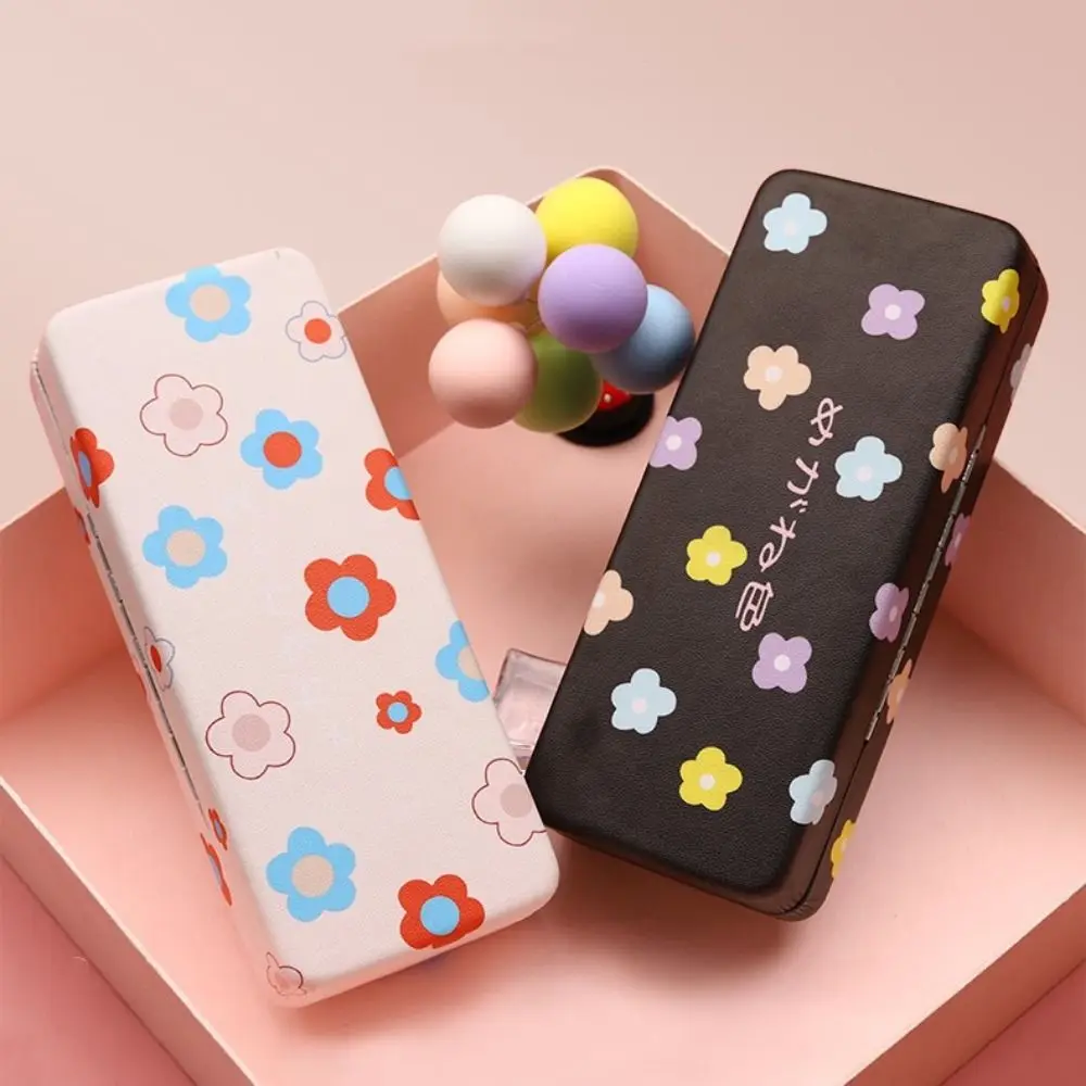 Mimiyou Gänseblümchen Muster Pu Brillen etuis für Brillen Mode faltbare Sonnenbrille Box Tasche tragbare Dreieck Brillen schutz