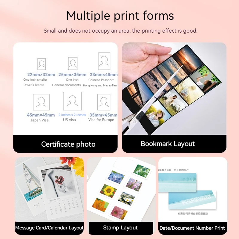 CP1500 Photo Printer ID Photo Mobile Wireless Printer Color Sublimation Printer Portable