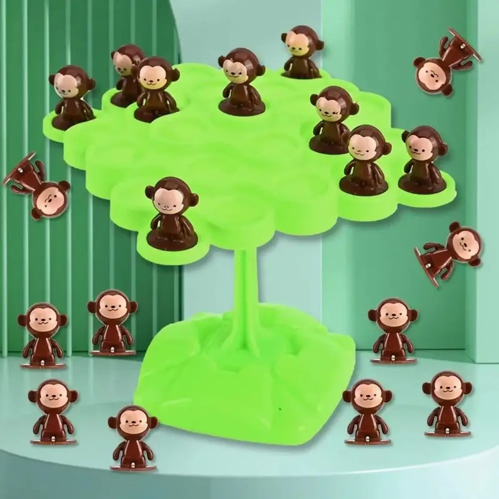 Mini Monkey Balance Tree Family Games Desktop Toys for Kids Birthday Party Favors Baby Shower Gifts Pinata Fillers Random Color