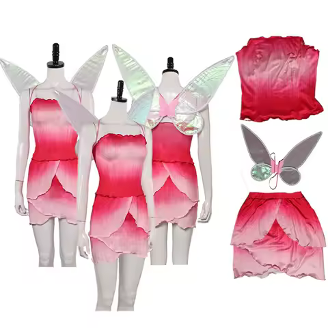 Cartoon Fantasy Tinker Cosplay Bell Rosetta Costume Adult Women Disguise Vest Skirt Wings Outfits Halloween Carnival Party Suit