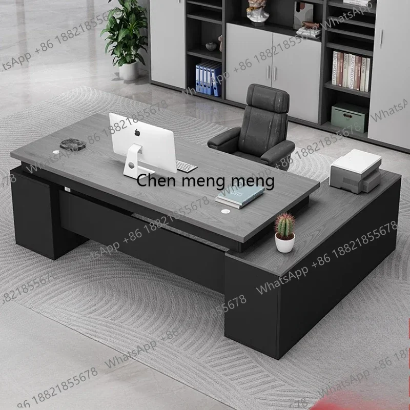 High Quality Light Luxury Office Desk Storage Reception Floor Boss Office Desk Student Secretary Design Wooden Meuble Furniture