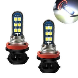 Car LED Fog Lights Bulbs Canbus H1 H3 H7 H8 H11 880 881 9005 HB3 9006 HB4 12V 6000K 14W 1600LM 3030/12pills Auto Fog Headlight