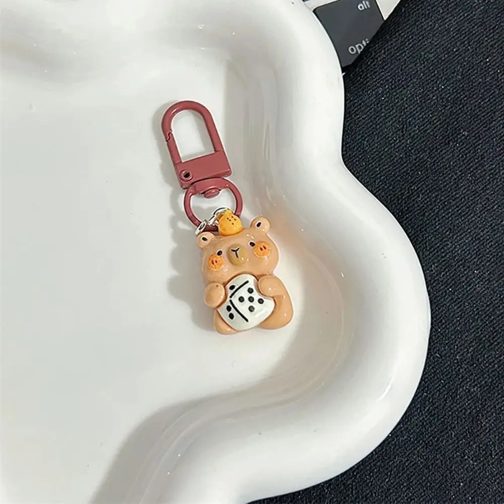 Capibara Pumpkin Capibara portachiavi Fashion Resin Cute Donut Kapibara Pendant Mahjong Creative Capibara Bag Hanging Bag Hanging