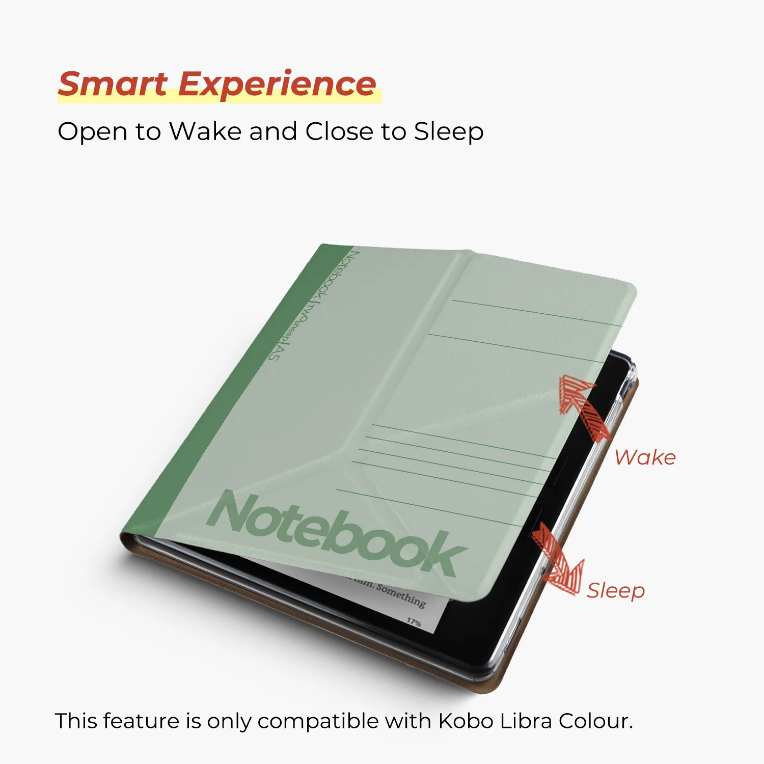 Twosheep Campus abnehmbare magnetische Hülle für Kobo Libra Colour Libra2, Stifthalter, Ständer, Acryl, transparente Schale, Smart Cover – Detail 5