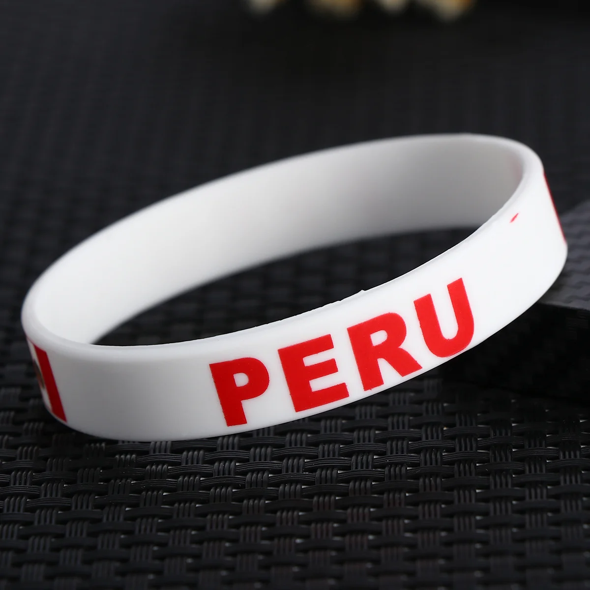 

6 Pcs Country Silicone Wristband Fashion Sports Bracelet (Peru) country bracelet country wristband country wrist bands