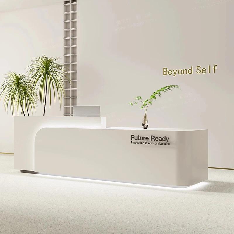 Simple Aesthetic Reception Desks Luxury Modern Shelves Restaurant Reception Desks Unique Industrial Mostrador Office Furniture