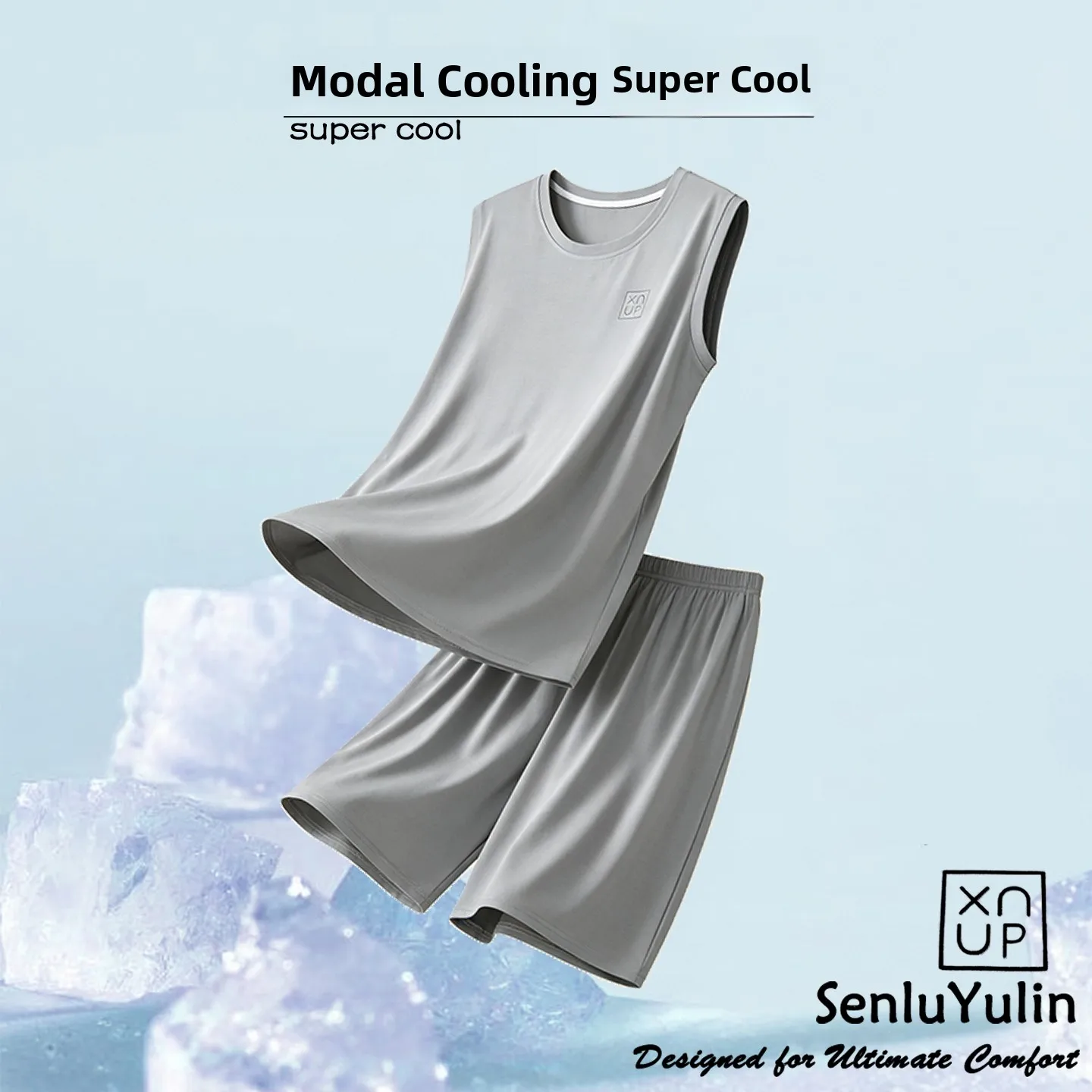 Cool modal pajamas—x6014 vest and shorts