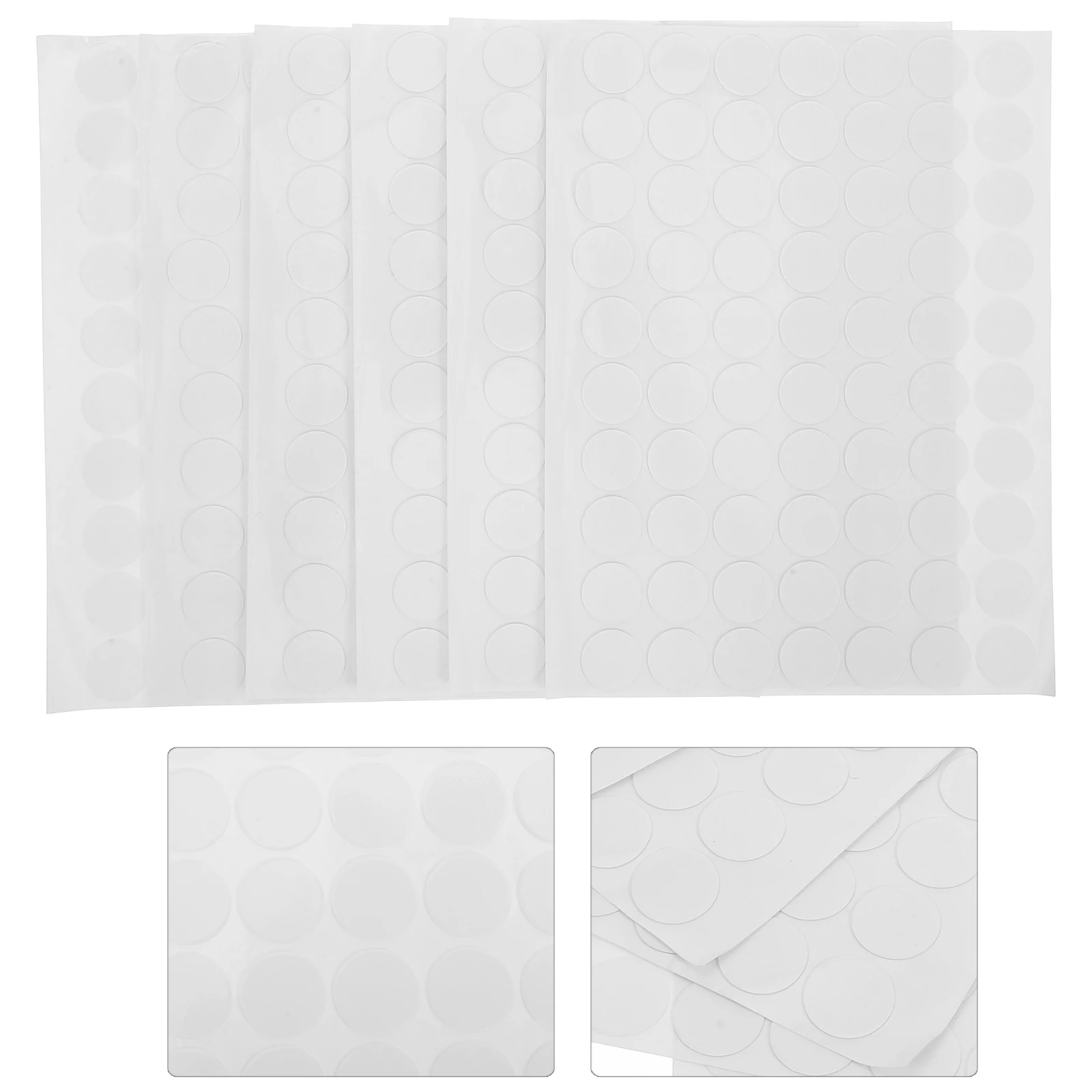 

6 Sheets Round Acrylic Sticker Double Sided Clear Tape Mounting Tapes Pads Adhesive Stickers