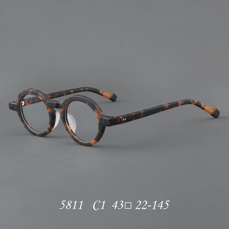 High Quality Acetate Frame Men Women Handmade Multicolor Glasses Frame Small Round Optical Frames Customize Prescription
