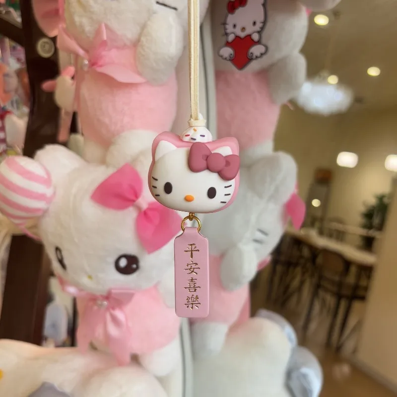 Sanrio Hello Kitty car lanyard creative high-appearance anime merchandise cartoon figurine cute car rearview mirror decoration