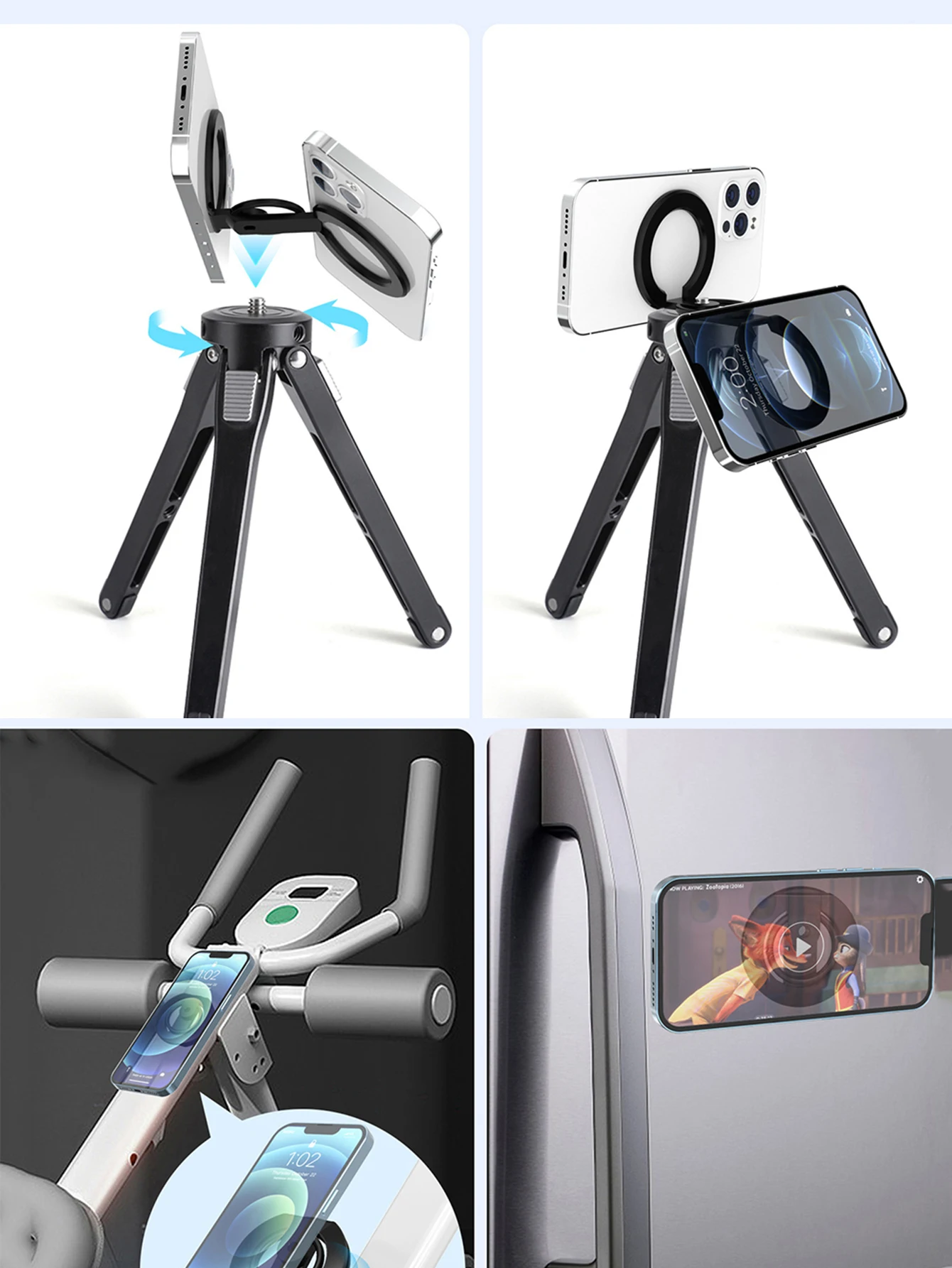 Für magnetischen Fingerschließe, 4 Abschnitte, doppelseitige magnetische Saugkraft, 1 Stück, ultraleicht und ultradünn, starke Saugkraft, drehbar, 360 Grad ° – Detail 10