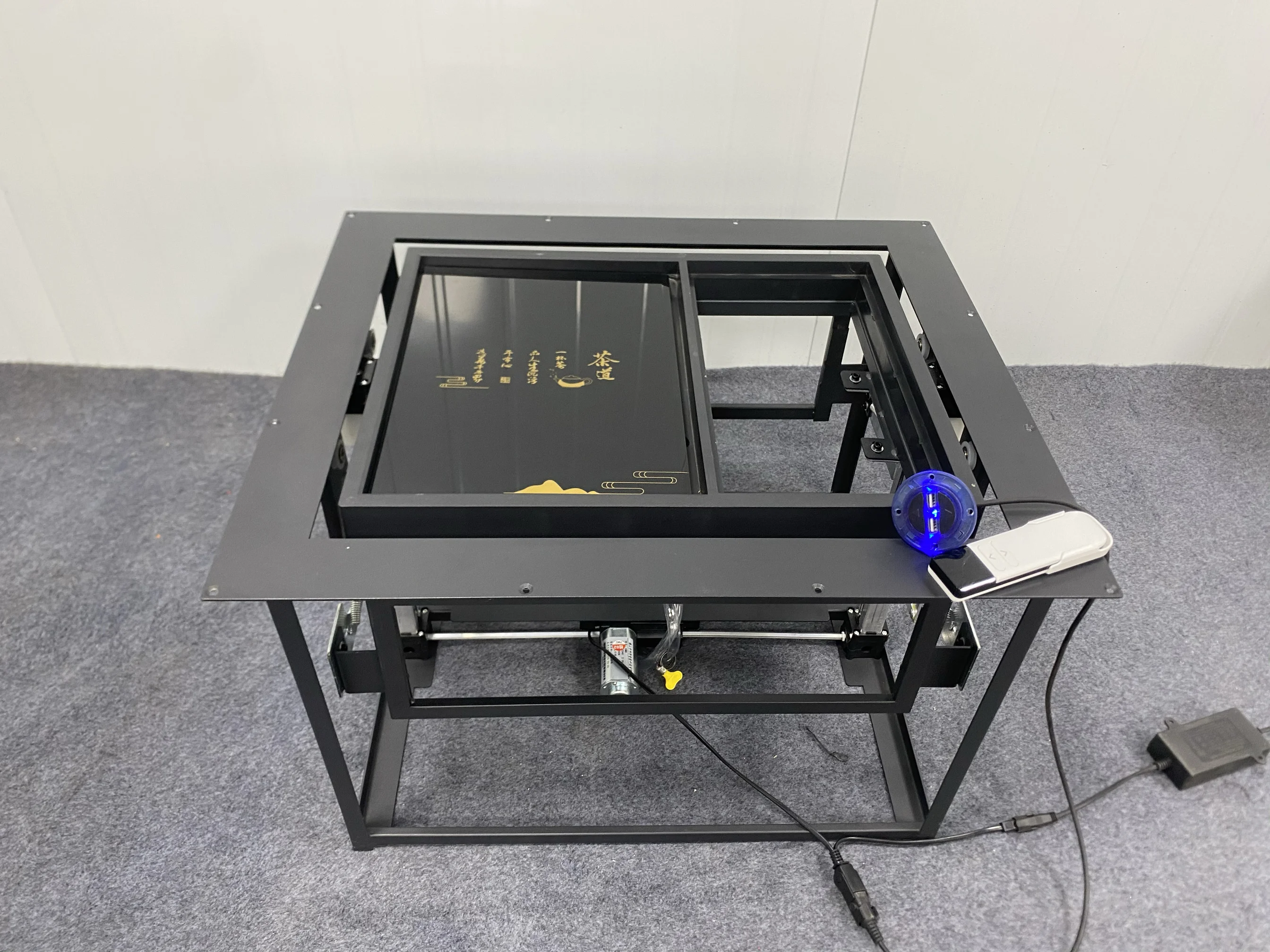 Electric lift flap coffee table rack supports multi-functional intelligent  coffee table furniture wireless remote control