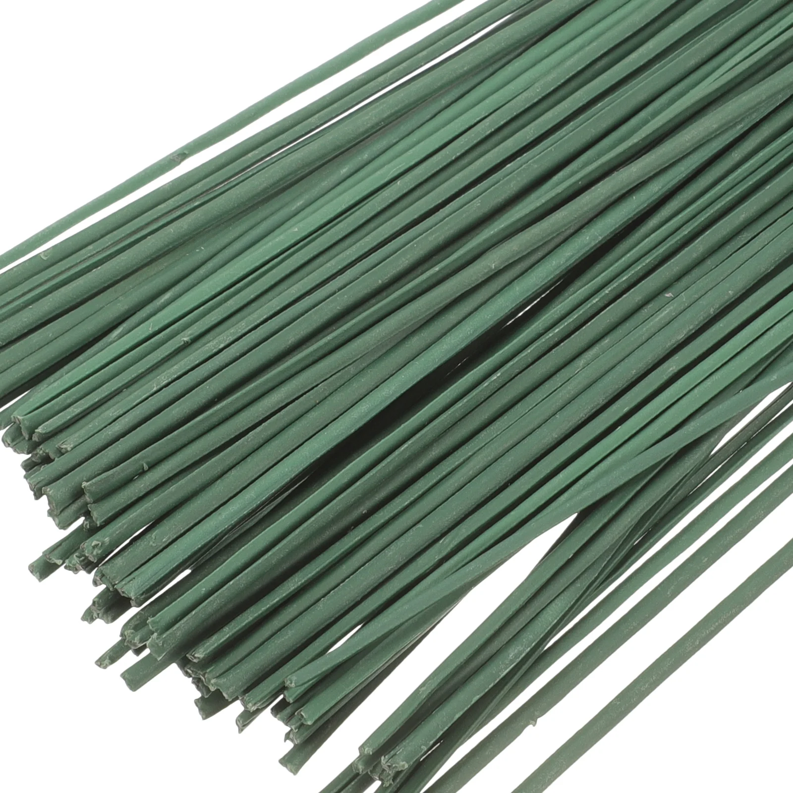 100 Uds. Material de tallo de flor verde para boda, soporte de varilla de alambre, Kit de planta de decoración, plástico Artificial