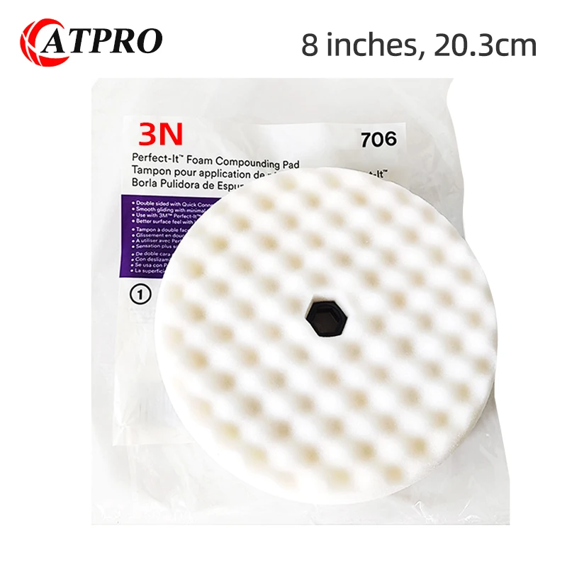 

3M8-inch Car Polishing Pad Double-Sided Wave Cleaning Sponge Waxed Hair Drill ball Car Maintenance Polishing Sponge Ball