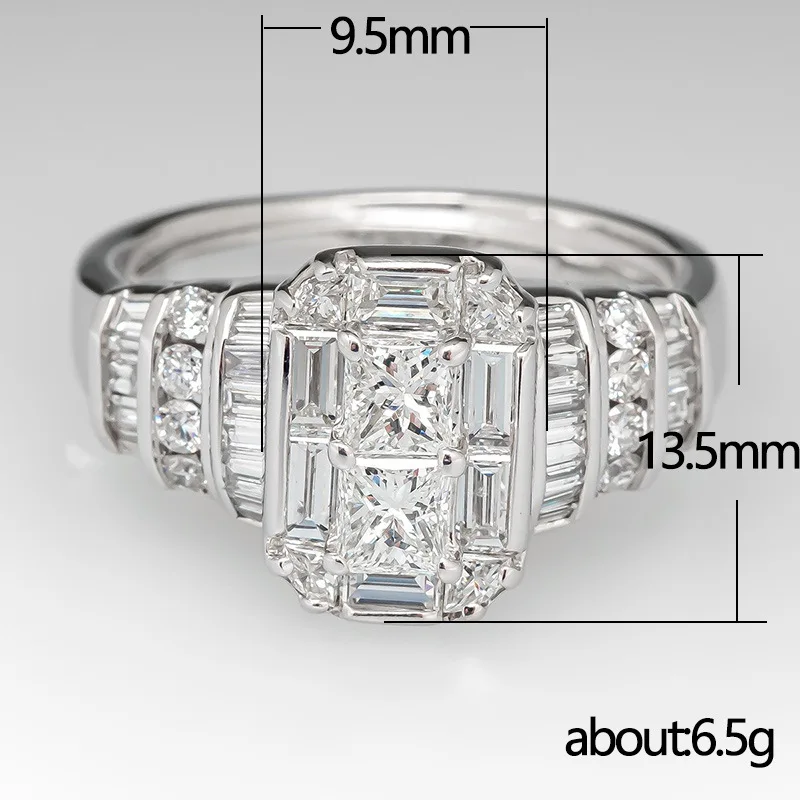 Antique Finger Ring AAAAA Zircon 925 Sterling silver Engagement Wedding Band Rings for Women Bridal Birthday Party Jewelry Gift