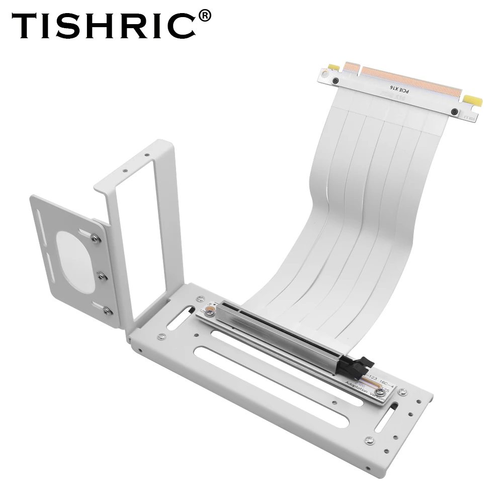 TISHRIC PCIE4.0 PCIE3.0 16X To 16X Riser Card Graphics Card Extension Cable PCI-E Slot Extender Flexible Ribbon Cable Adapter