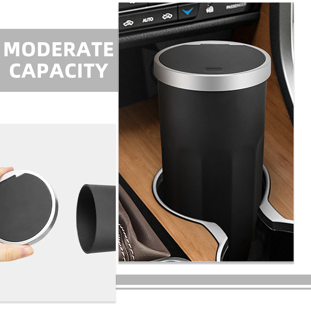

2Pcs Trash Can Black Blue Leakproof Garbage ganizer Cup Holder Automotive Bin PP Material Multifunctional Easy Installation