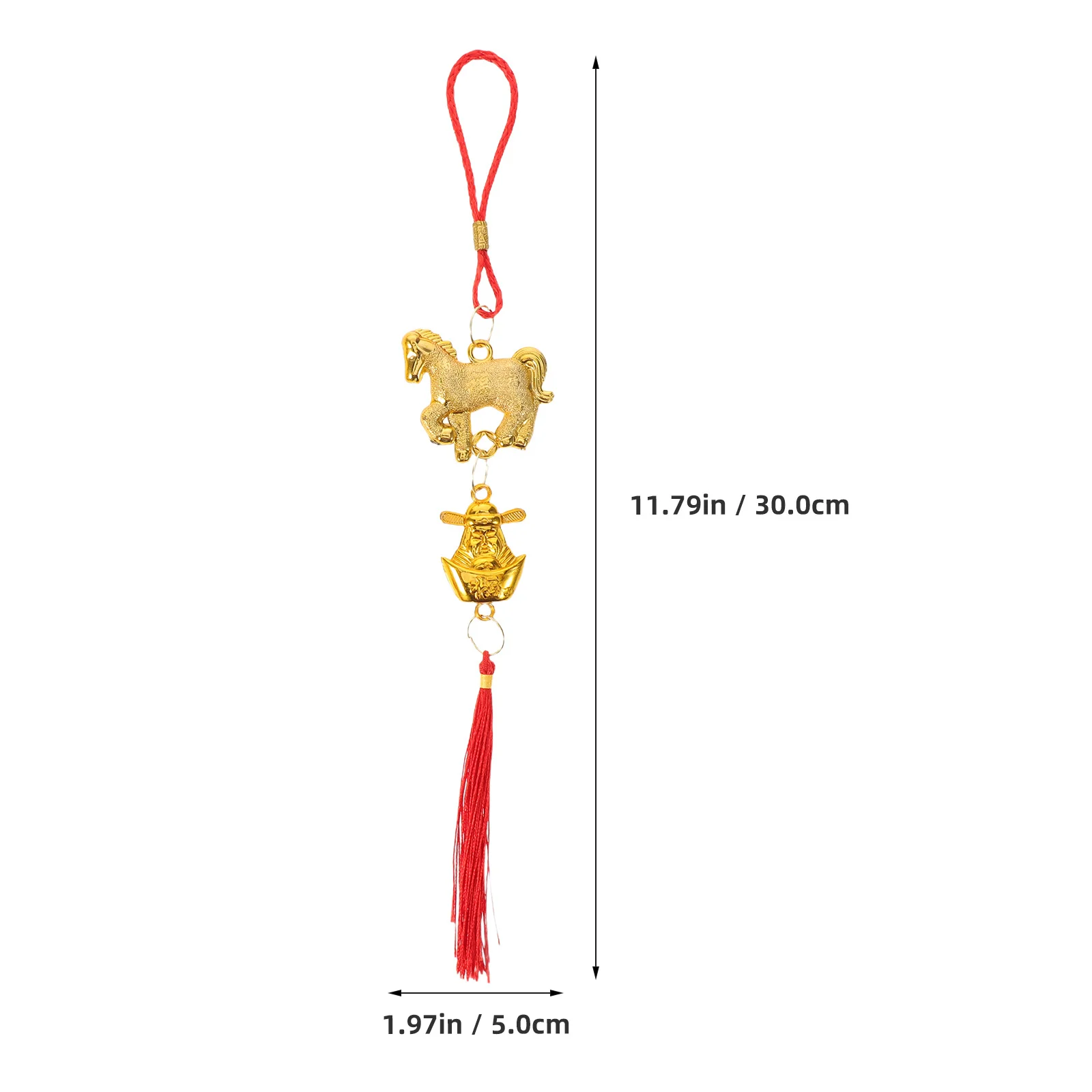 10 قطعة السنة الصينية الجديدة حلي معلقة شرابة حمراء زودياك الحصان محظوظ السحر الازدهار زينة مهرجان الربيع 2026