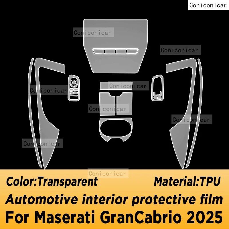 For Maserati GranCabrio 2025 Panel Navigation Automotive Interior Screen TPU Protective Film Anti-Scratch Accessories