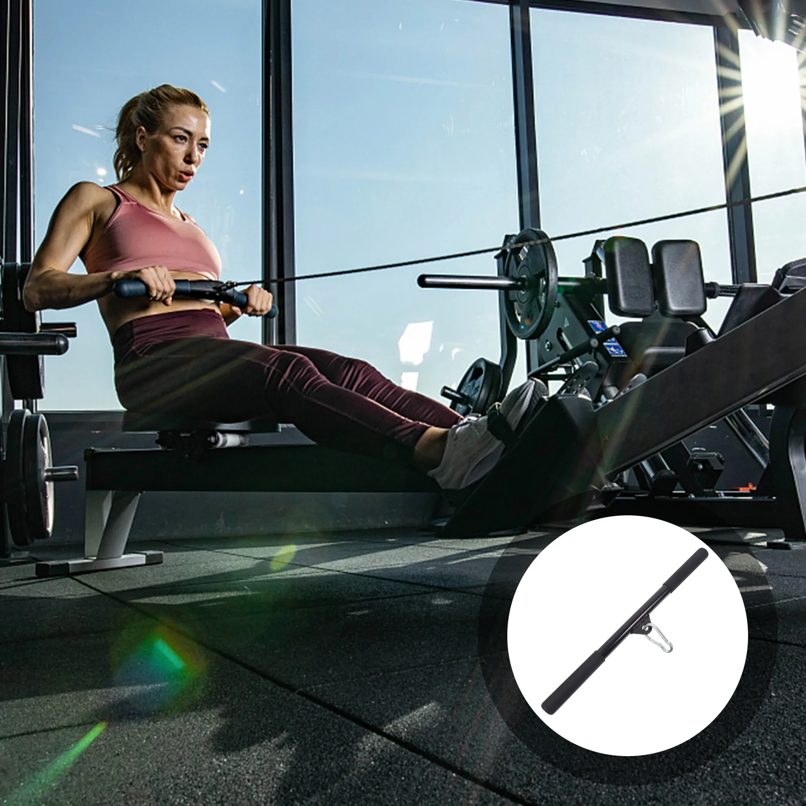 Fitness Trekstang Draagbare Spiertrainingsstang Voor Biceps Triceps Rugschouder Workout Spanningsaccessoires