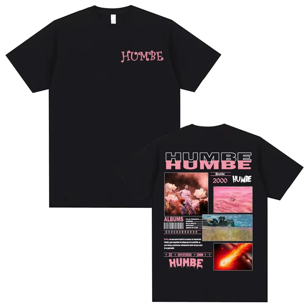 

Singer Humbe Esencia Tour 2025 Graphic T-shirts Men's Women Harajuku Trending Vintage T-shirt Casual Cotton Short Sleeve T Shirt