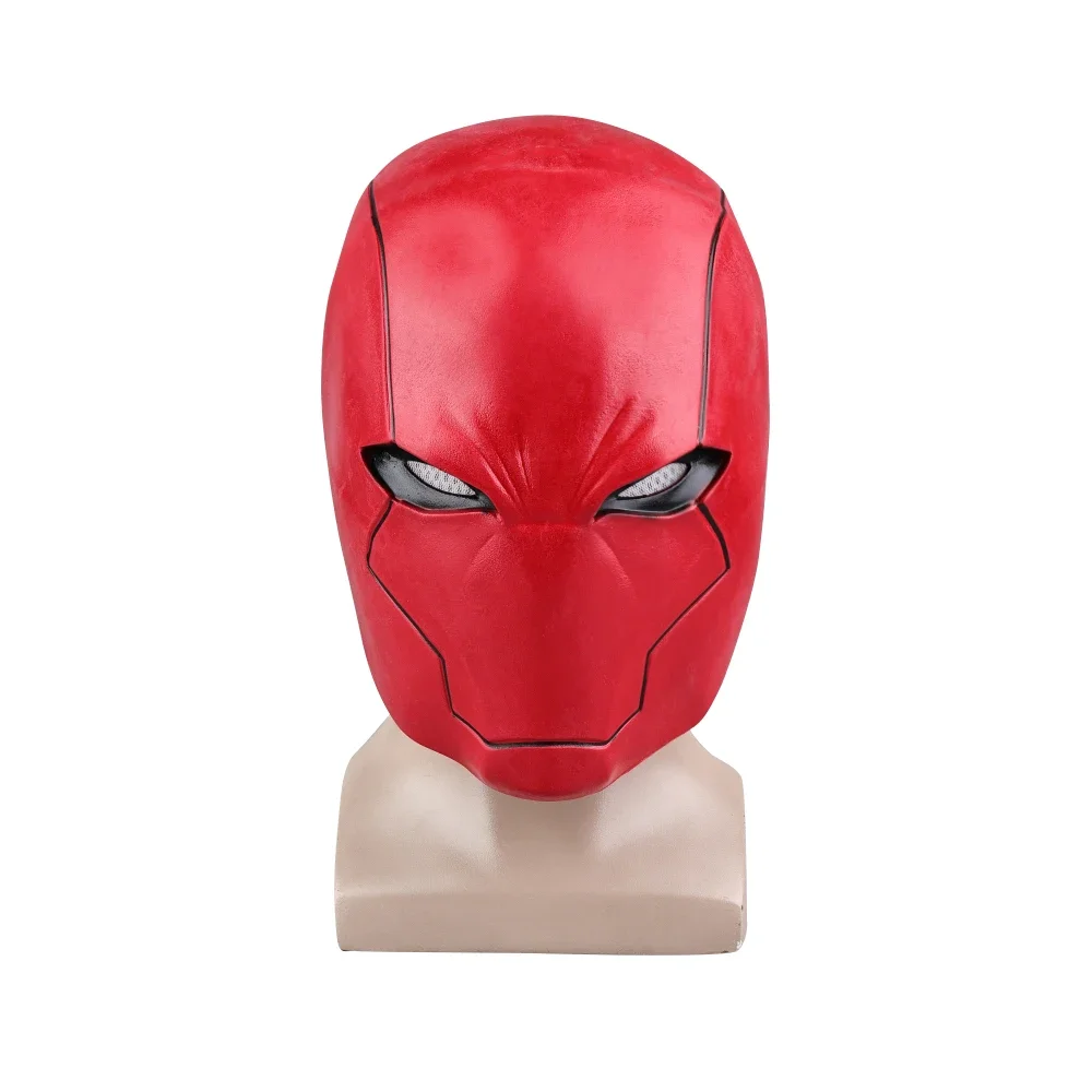 

Cosplay Masks Superhero Red Hood Helmet Latex for Adult Man Face Masks Halloween Party Masquerade Carnival Costume Prop