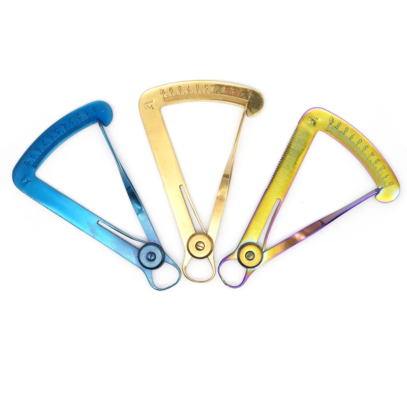 

1pc Stainless Steel Dental Gauge Caliper 4 Colors Dentist Tool Ruler Lab Wax Caliper Wax Measuring Ruler Instrument