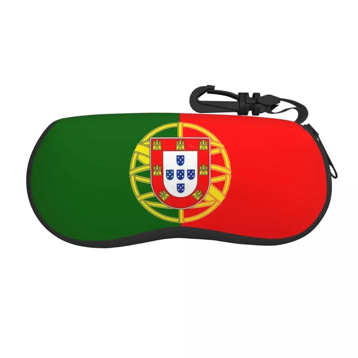 Flag Of Portugal Glasses Case Pouch Portuguese Flag Eyewear Storage Box Outdoor Travel Portable Anti-Pressure Sunglasses Bag