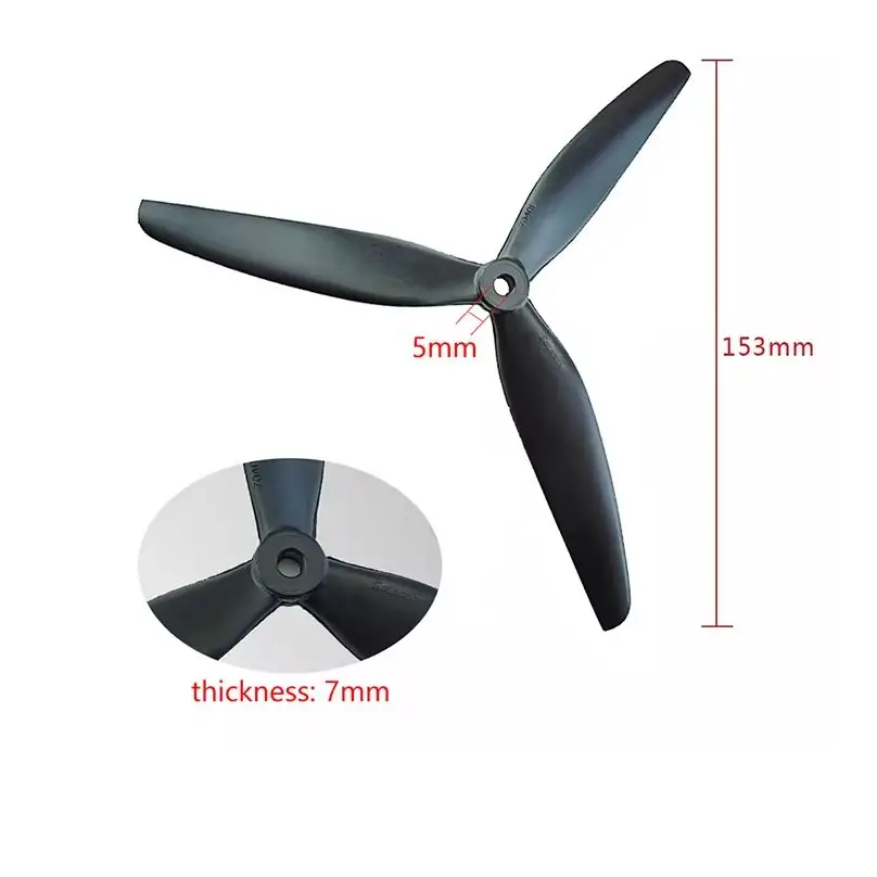 2Pairs SoloGood 7040 7Inch 3-Blades 7X4X3 CW CCW Glass Fiber Nylon Propeller for RC FPV Racing Quadcopter