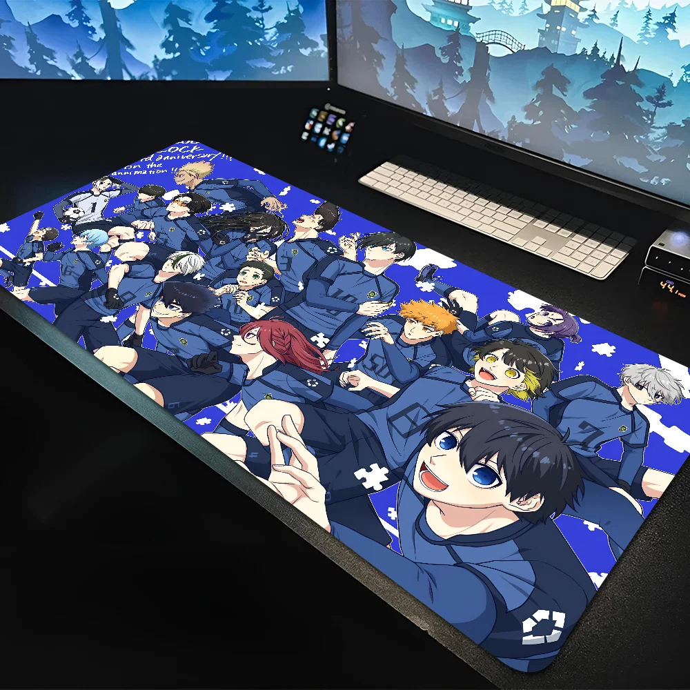 Anime Blue Lock Mousepad Large Gaming Mouse Pad LockEdge Thickened Computer Keyboard Table Desk Mat