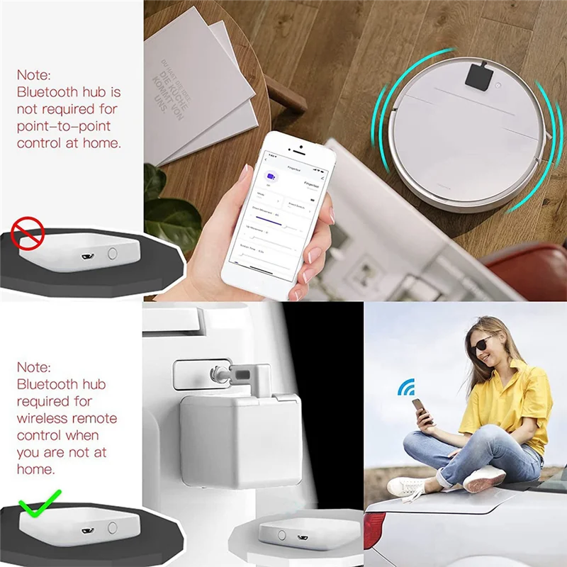 Tuya Hub Link Fingerbot to Wi-Fi (Support 2.4GHz) ,IFTTT and Timmer Control, 1 Gate Way Can Connect Multiple Fingerbots-Cabe