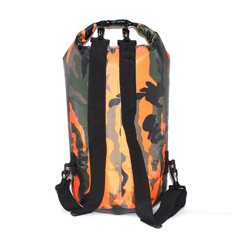 2/5/10/15/30L Outdoor Camouflage Wasserdichte Trockentaschen Tragbare Rafting Tauchen Trockentasche Sack PVC Schwimmtaschen für Flusstrekking – Detail 27