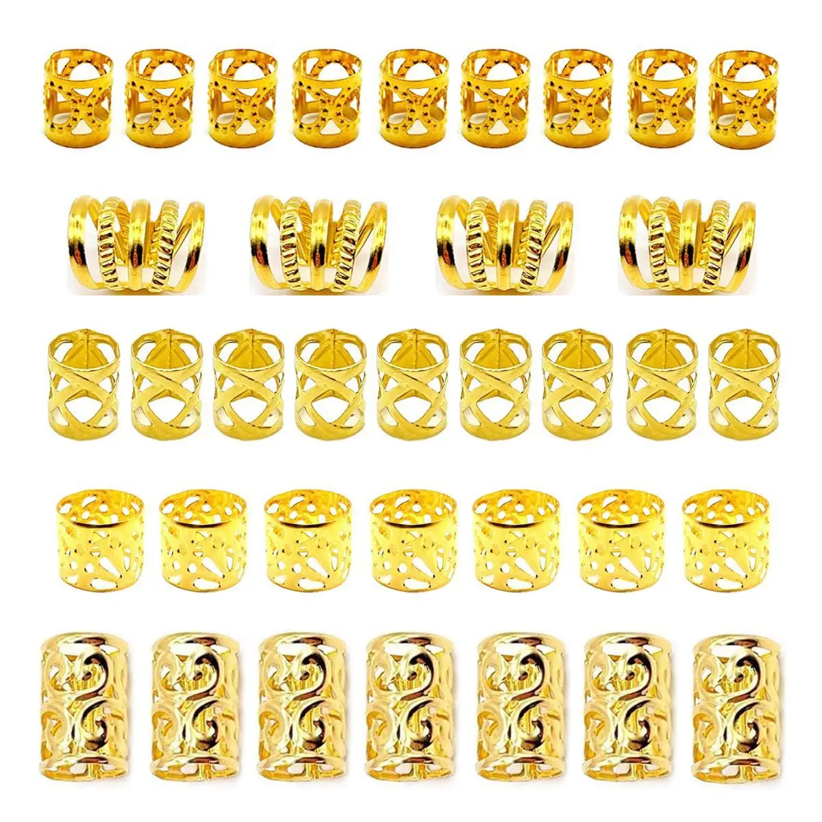 100pcs Hair Braiding Kit Dreadlock Rings Clips Cuff Extension for Women Lightweight Easy Install for Home Styling