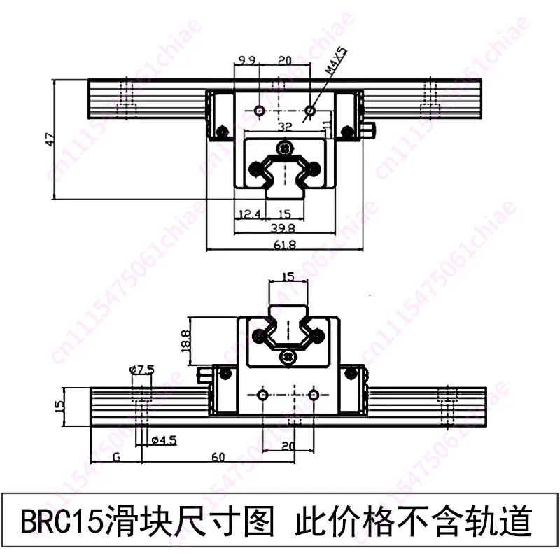 Cross Slide Linear Guide 15 20 25 30 Slide