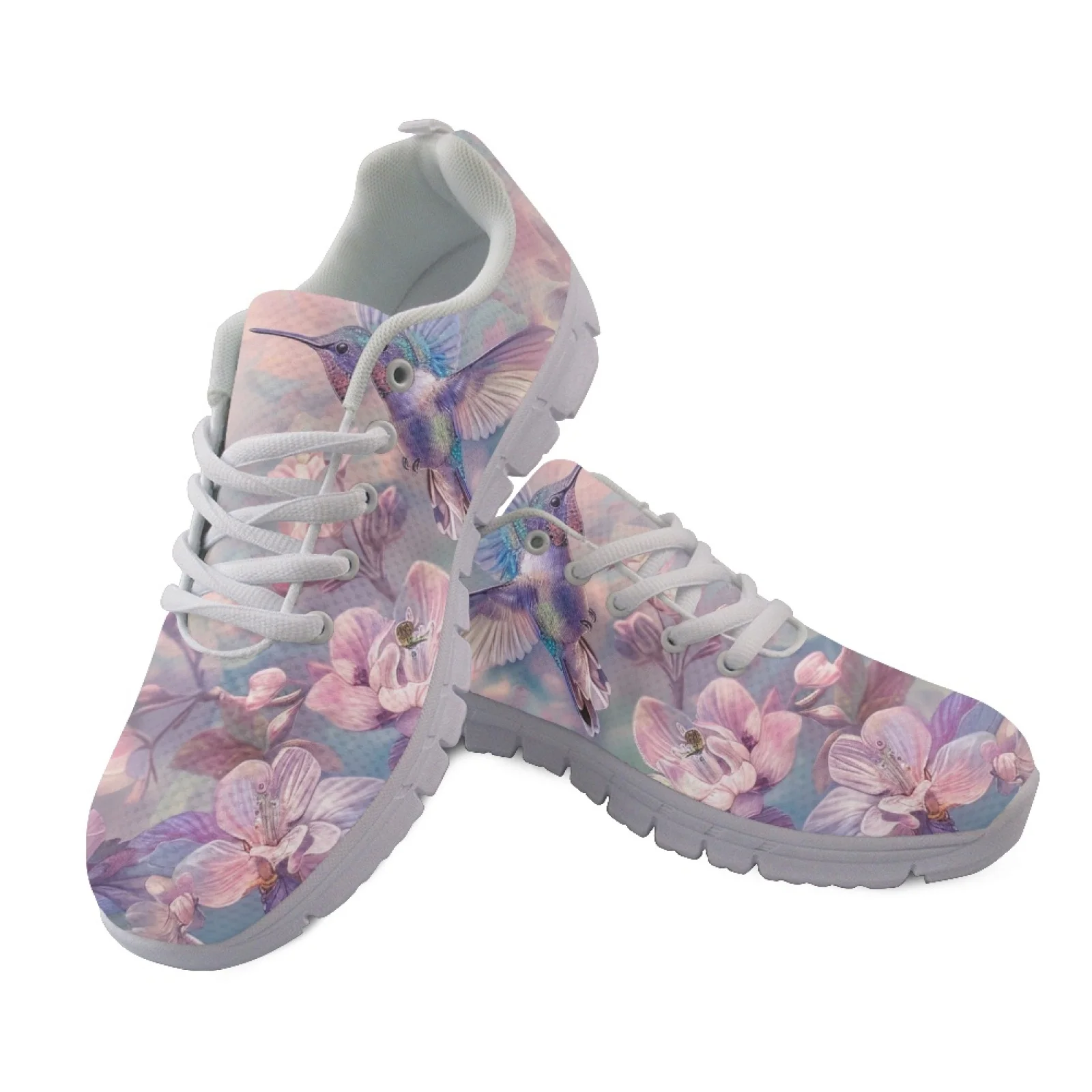 Coloranimal Tie Dye Palm Tree Athletic Tennis Shoe Mesh & EVA Sole Sports Tennis Shoes Lace-up Running Shoes for Women