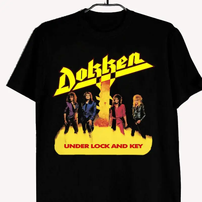 Dokken Under Lock and Key Cotton Black All Size Classic T Shirt TR072