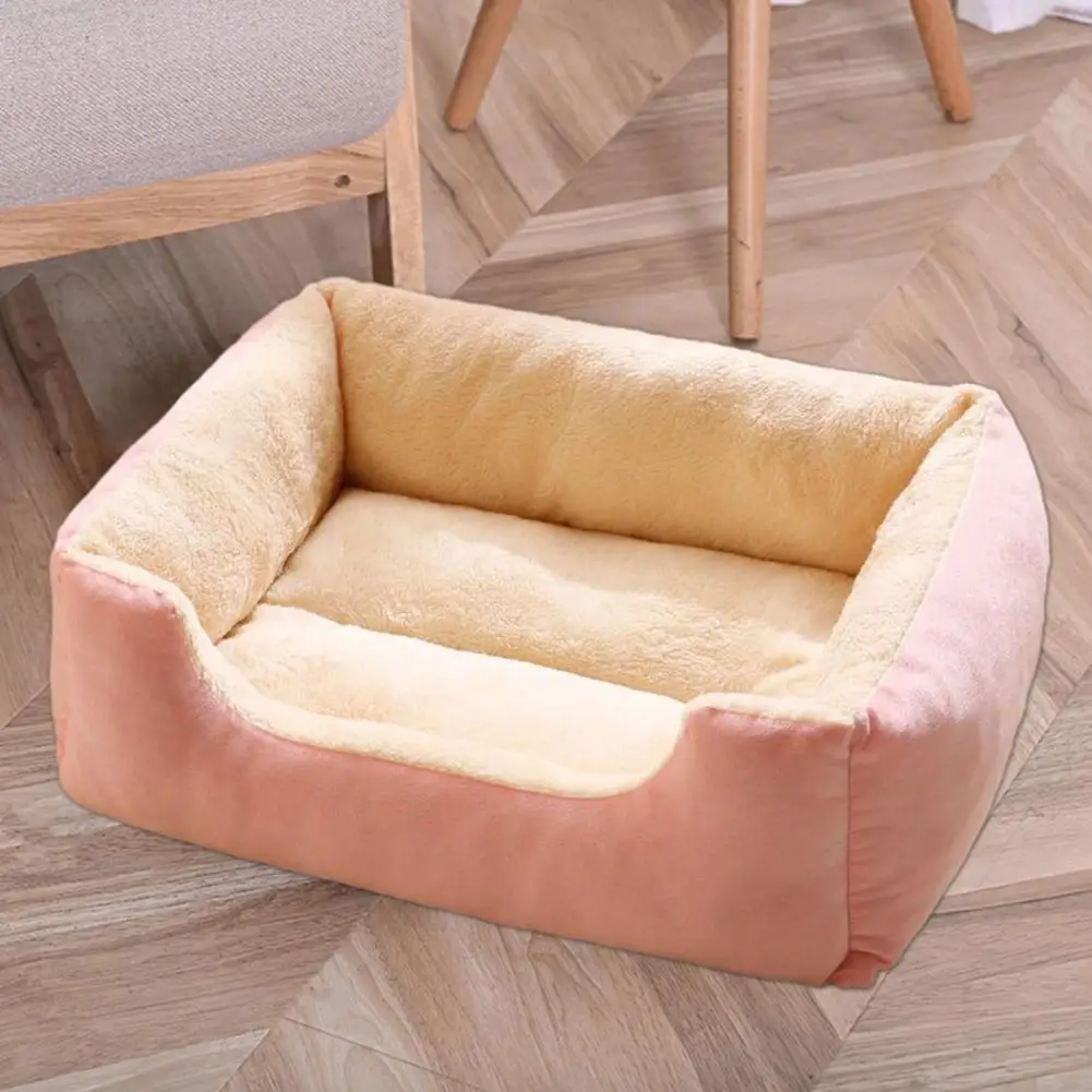 

Soft Plush Kennel Mat Dog Sofa with Armrest Soft Plush Pet Nest Dog Sofa Bed for Small Medium Dogs Washable Cat Couch for Indoor