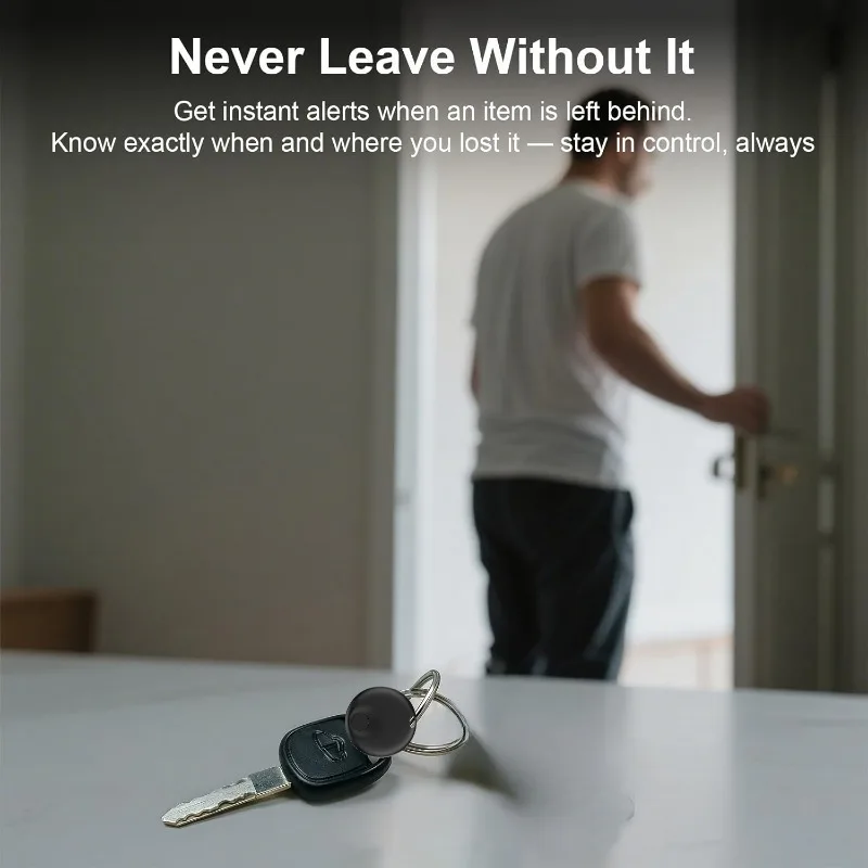 1/2/4Pc wesolvet Mini Car Locator Anti-lost Wallet Keychain Smart Tag Tracker Key Item Finder Use Find My (IOS Only)