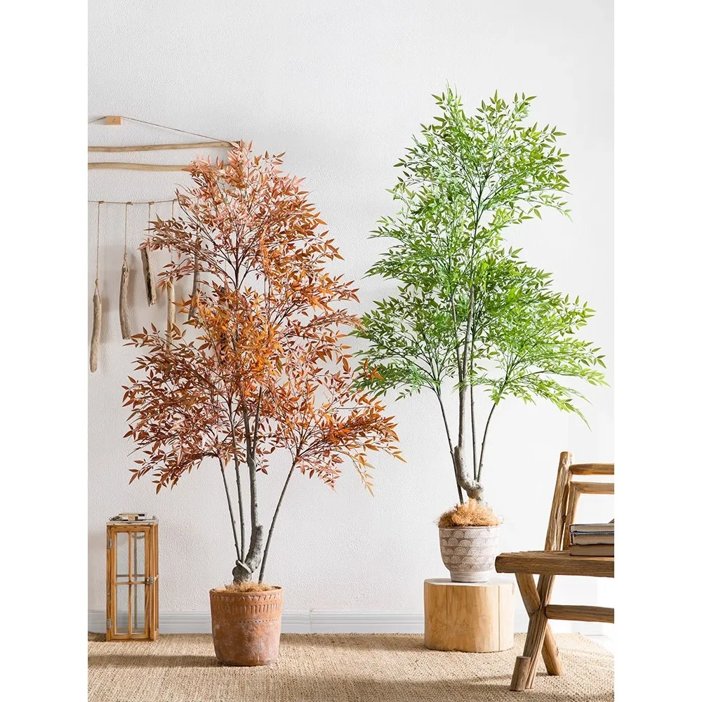 Nordic Instagram Wind Simulation of Southern Celestial Bamboo Plant Potted Plant Biomimetic Green Plant Indoor Living Room Floor