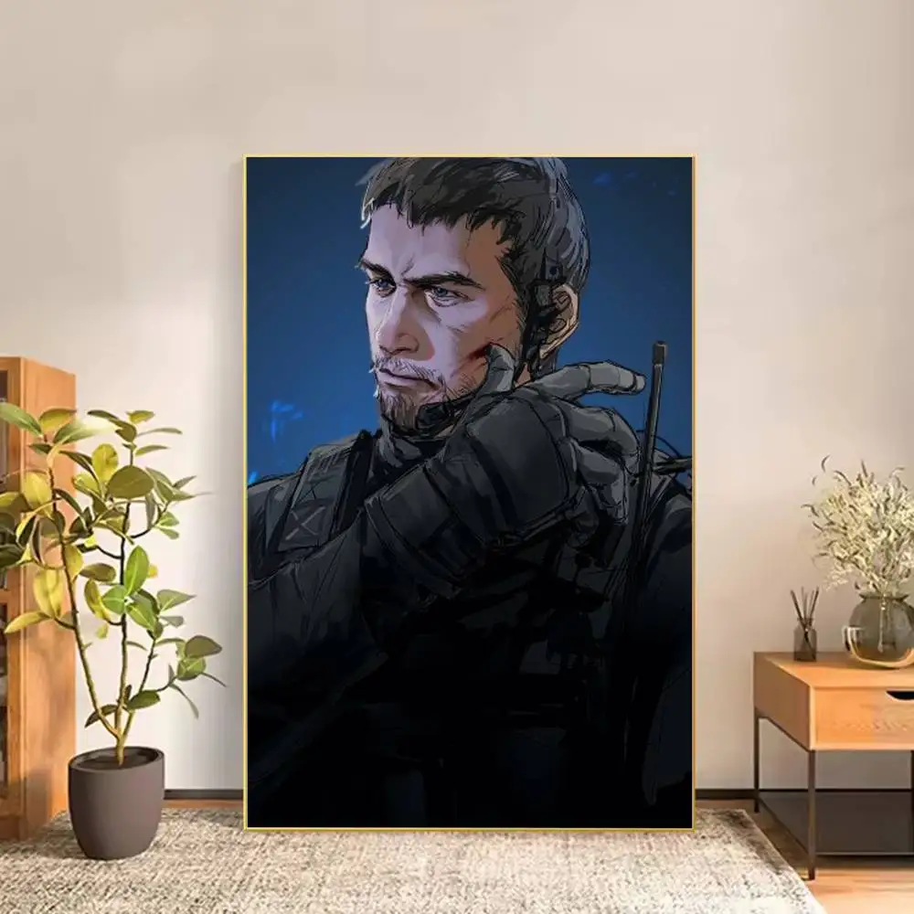 Chris Redfield Resident Evil Poster Versatile HD Waterproof Wall Art Self-Adhesive Decor for Any Space Ideal Gift